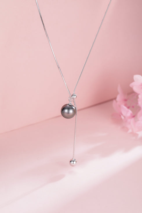11-12mm Tahitian Pearl Clavicle Chain Necklace - Ocean Gift